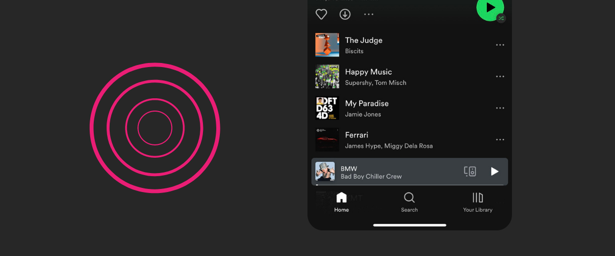 Fitt's law UI/UX Spotify 